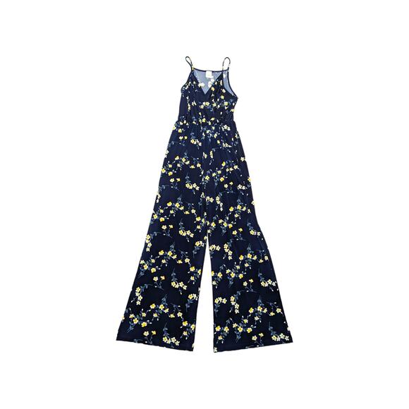 Kaileigh Lexy Knit Jumpsuit Floral Wrap Wide Leg Womens Small Sleeveless Summer - Picture 2 of 4